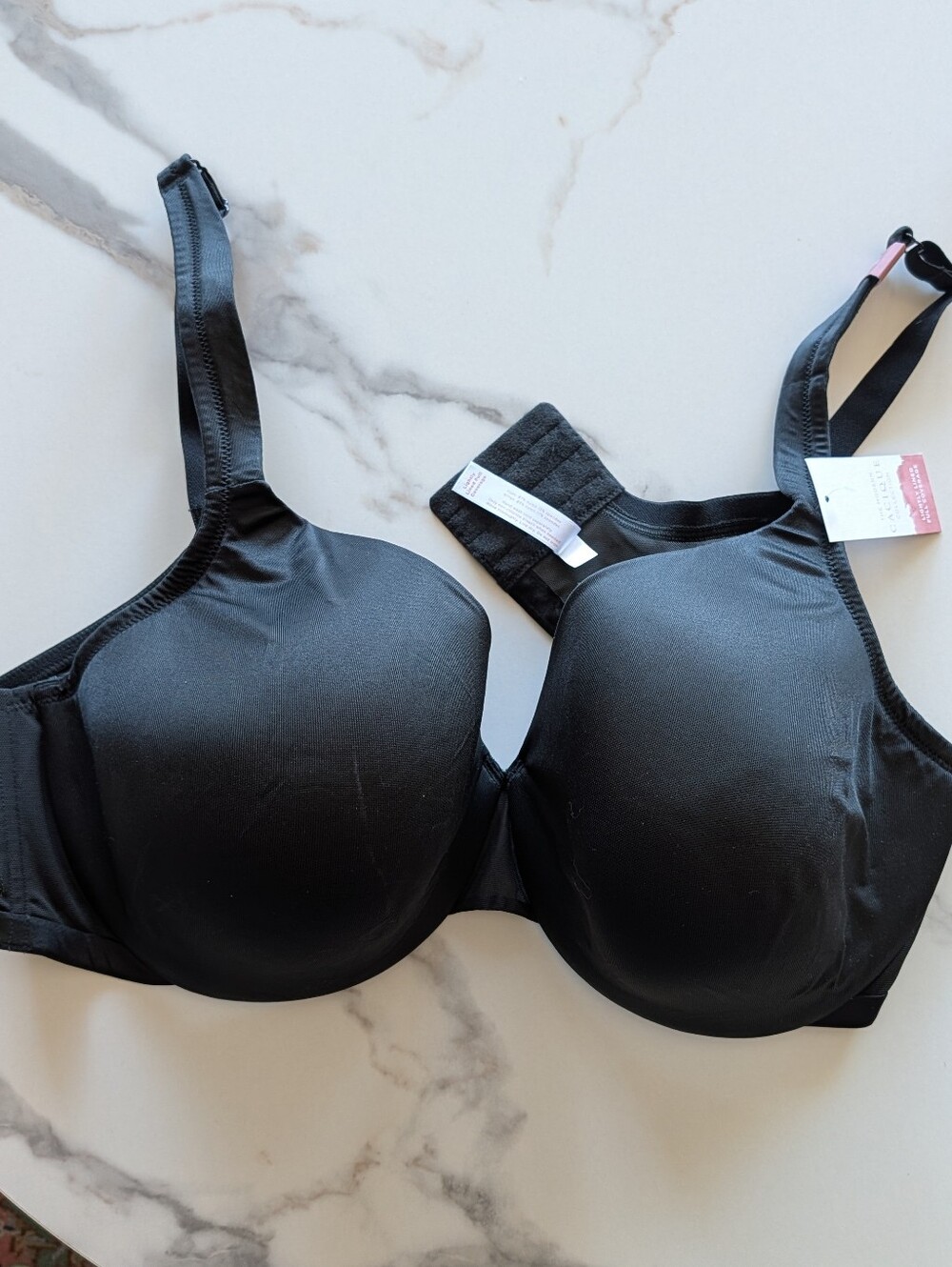 Cacique The Modern Collection 46D Full Coverage Invisible Backsmooth Black Bra